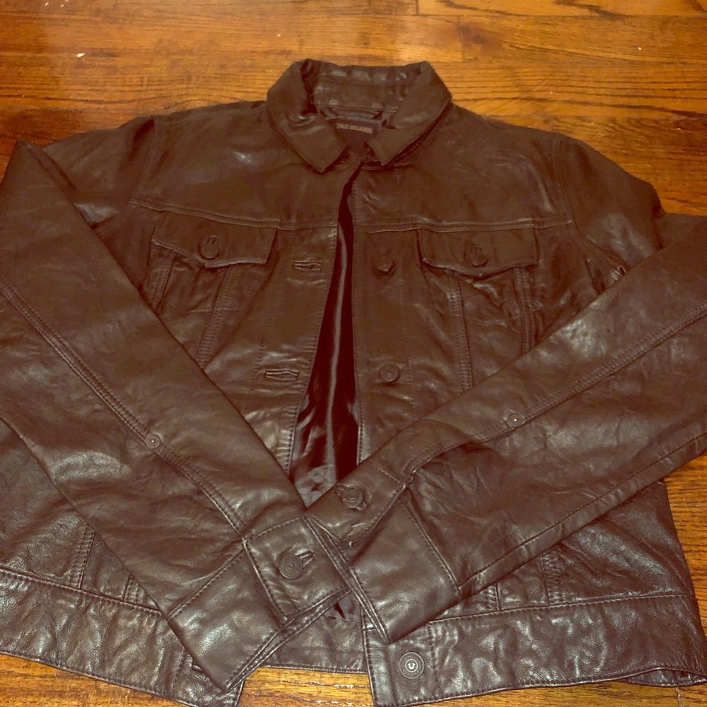 True religion women’s leather jacket like new